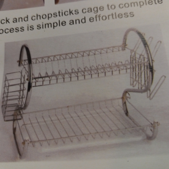 Better Chef 22’’ 2-Level Tier Chrome Plated S-Shaped Dish Drying Rack Drainer - Picture 2 of 11